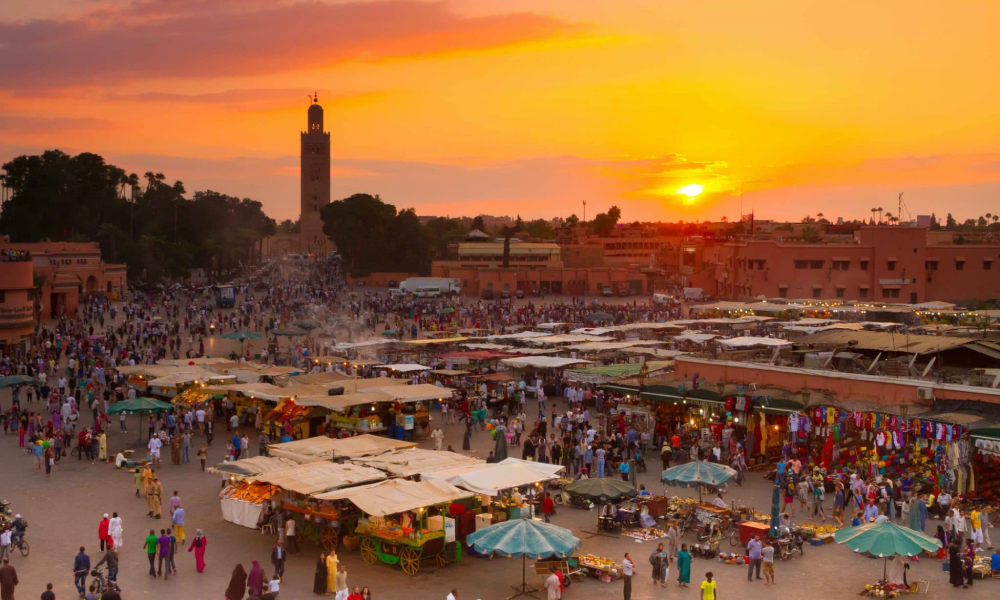Sunset at Jemaa el-Fnaa